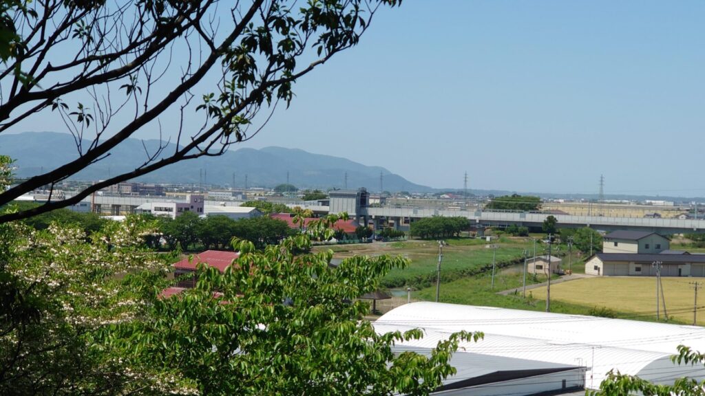 福井県の北陸新幹線ビュースポット（撮影地）「昭和公園」西側方面